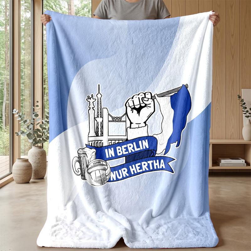 hertha bsc FC Soft Flannel Fleece Blanket Lightweight Cozy Warm Throw Blanket For Sofa Bed Home Decor