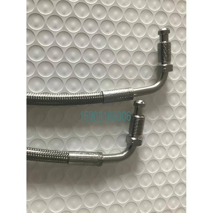 Motorcycle PTFE smooth bore stainless steel braided disc brake hoses clutch lines kits with stainless steel fittings