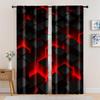 2 шт., Шторы для окон Абстрактный красный и черный градиент Блэкаут Полиэстер Праздничный декор для стен Подходит для использования в помещении