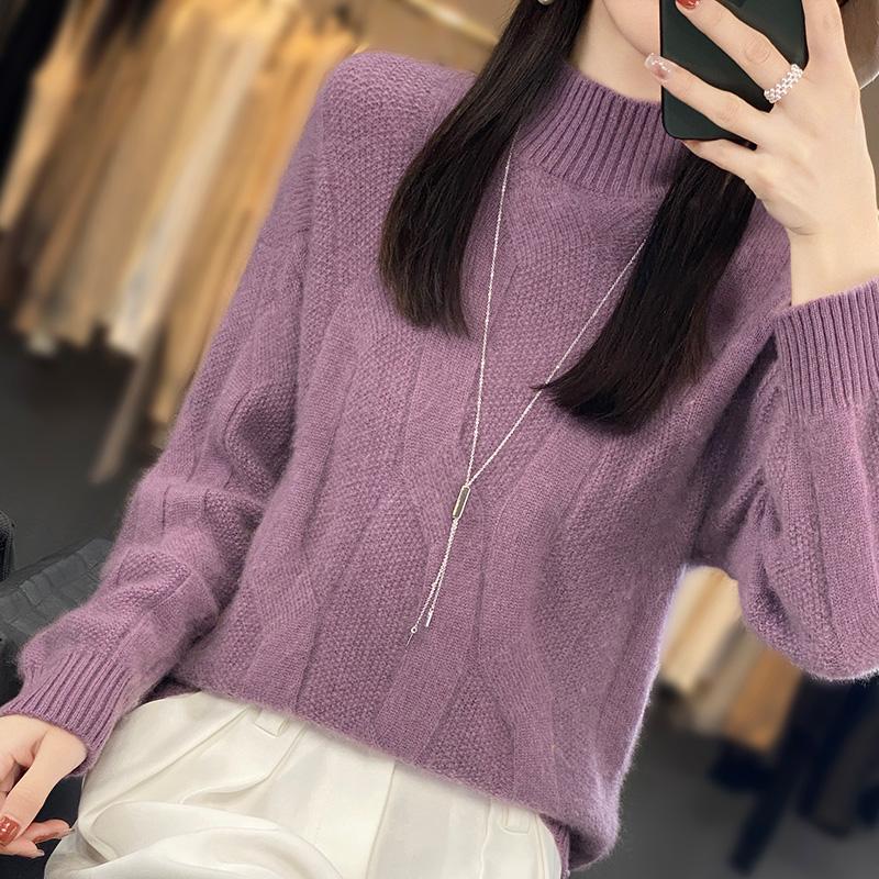 Женский кашемировый свитер Qinghe кашемир 30% кашемир 70% шерсть осенне-зимний пуловер теплый и модный