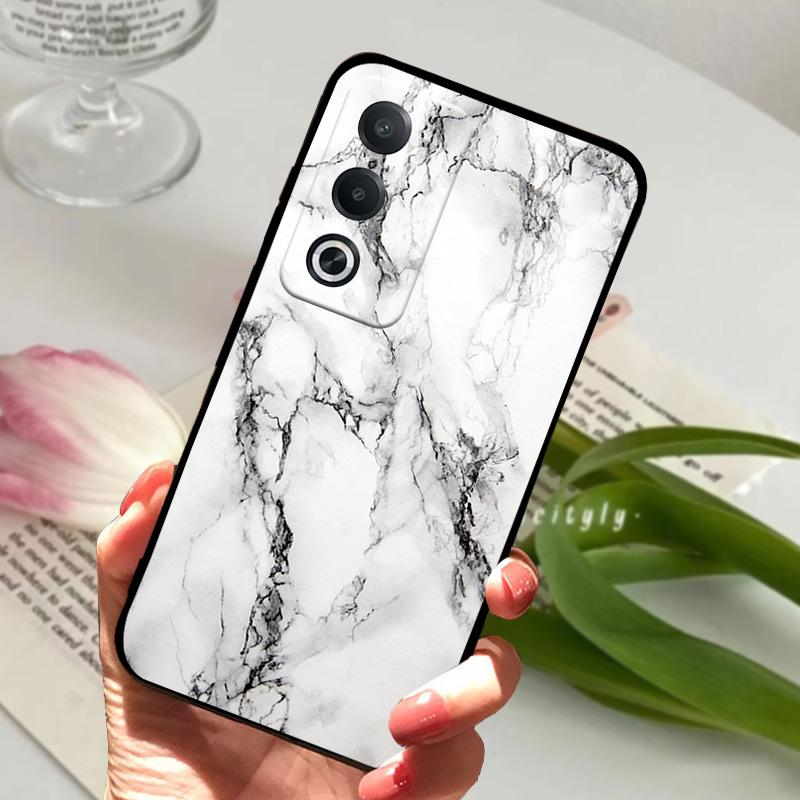 Для Oppo A80 5G Чехлы A 80 CPH2639 Животные Мрамор Пляж Мягкий Силикон Матовый ТПУ Чехол для Телефона Для OPPO A3 Pro Fundas Capa Мультяшный