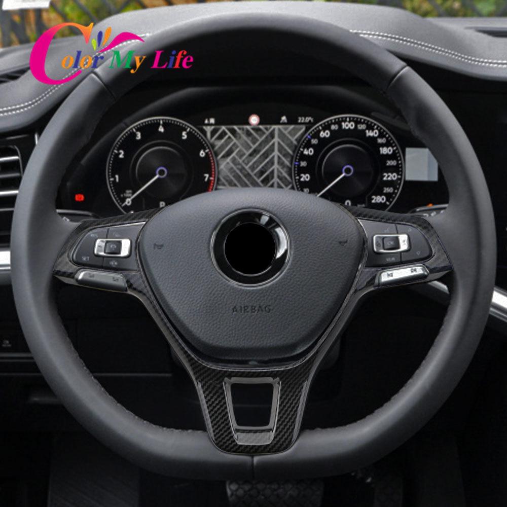 Цвет My Life Автомобильный руль, кнопка, панель, накладка для Volkswagen VW Tiguan MK2 Golf 7 Polo T-Cross T-Roc Jetta