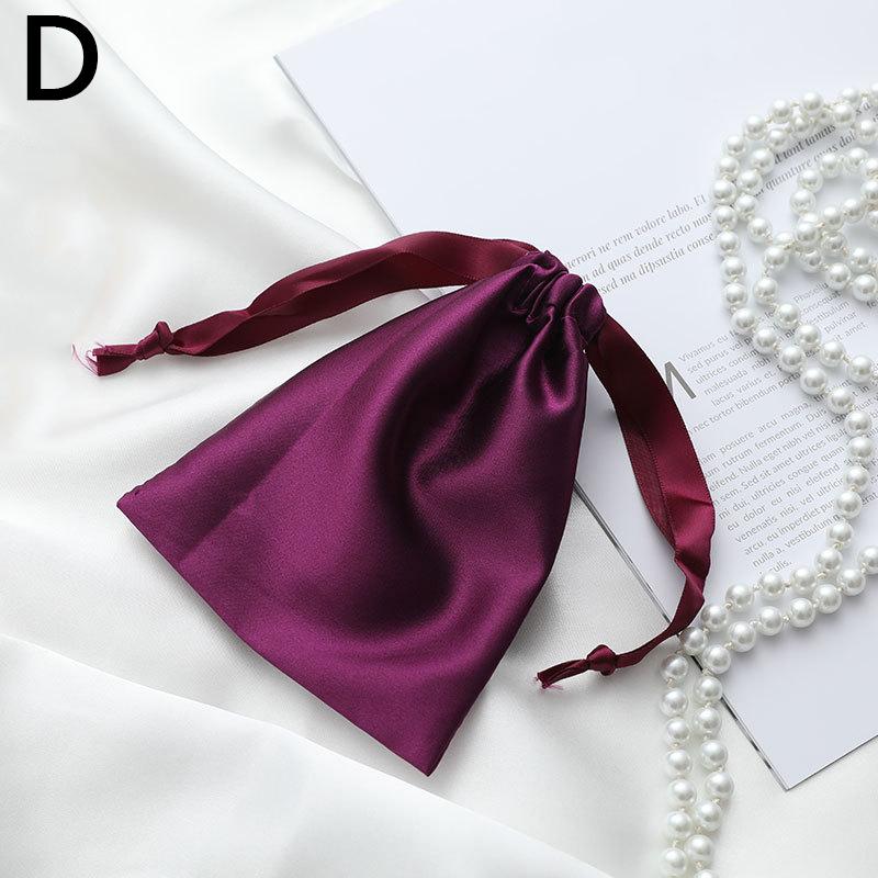 Сумка для ювелирных изделий из искусственного шелка, упаковочные мешочки, сумки на шнурке, подарочная сумка для конфет, свадебной вечеринки, макияжа
