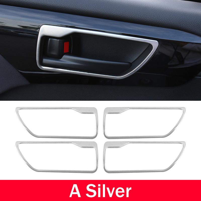 For Toyota Highlander XU70 2024 Hybrid Stainless Car Inner Door Handle Frame Door Bowl Cover Trim Stickers