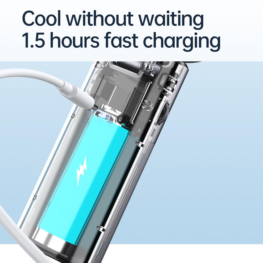 Ручной вентилятор Высокоскоростной портативный турбовентилятор Электрический вентилятор с USB-аккумулятором и цифровым дисплеем