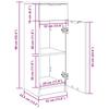 Bathroom Cabinet in Sonoma Oak 32 x 33.5 x 90 cm Particleboard