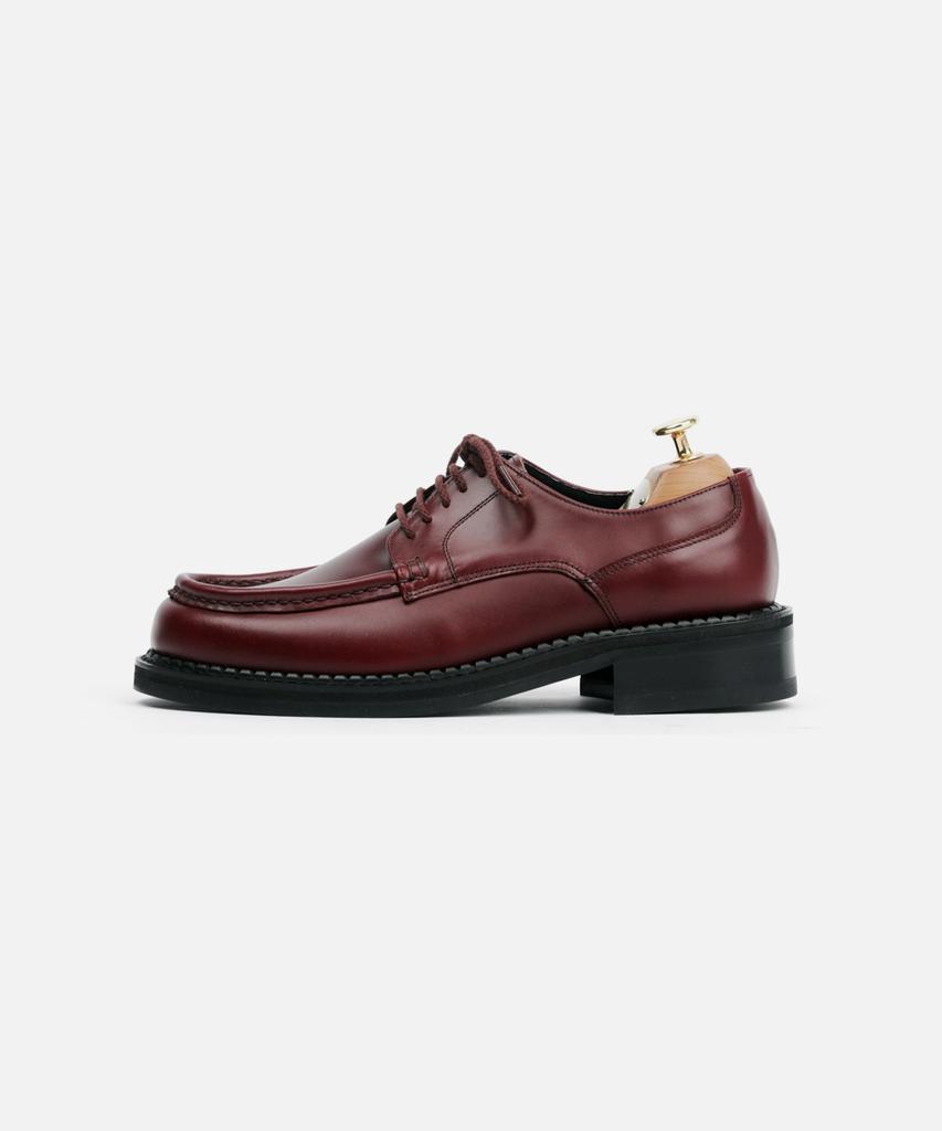 Custommood Lime Cowhide Derby Shoes_Italian Vibram Sole (Gold Wine)