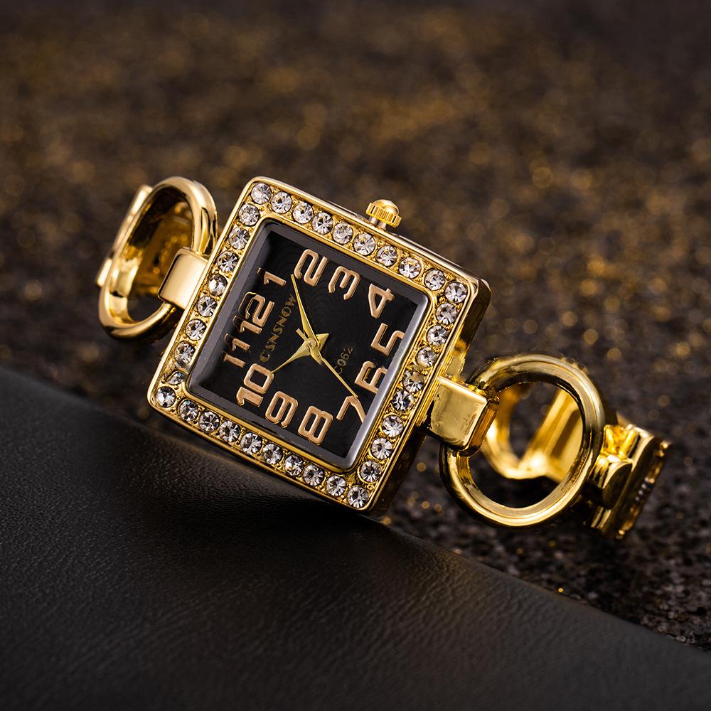 Часы CANSNOW Diamond Dial Square Bracelet для девочек