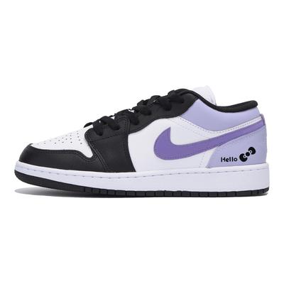 Air Jordan 1 Low Винтажные Баскетбольные Кроссовки Мужские Бело-Фиолетовые 553558-131(Team85-AS-BOX)