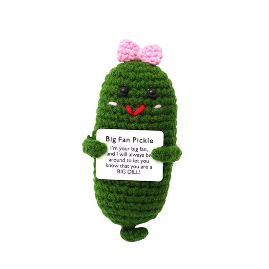 Позитивная кукла-картошка, ручная работа, эмоциональная поддержка, вязаная крючком игрушка с поощрительной открыткой, мягкая