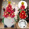 Lighted Christmas Gnome Tree Small Resin Faceless Old Man Christmas Tree Decoration for Holiday