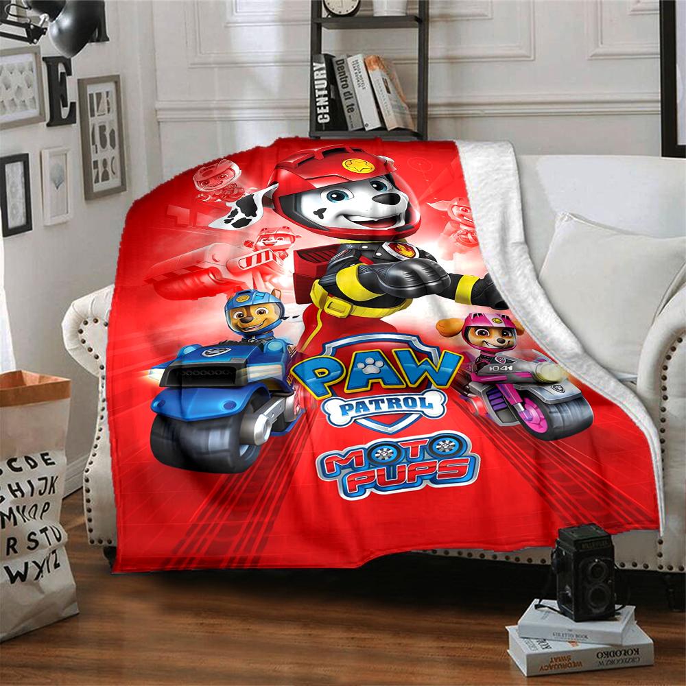1Pc Paw Patrol Sky Rescue Blanket For Couch Bed Plush Cozy Fuzzy Blanket Super Soft Warm Blankets For Fall And Winter 091838