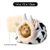 Hamster House Winter Warm Soft Beds Small Animal Nest Juvenile Guinea Pig House Rodent Squirrel Sleeping Bed Small Pet Items