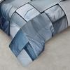Сине-серый клетчатый комплект одеяла 3D сетка постельные комплекты 3 предмета ультрамягкое легкое микроволокно 1 одеяло с 2 наволочками