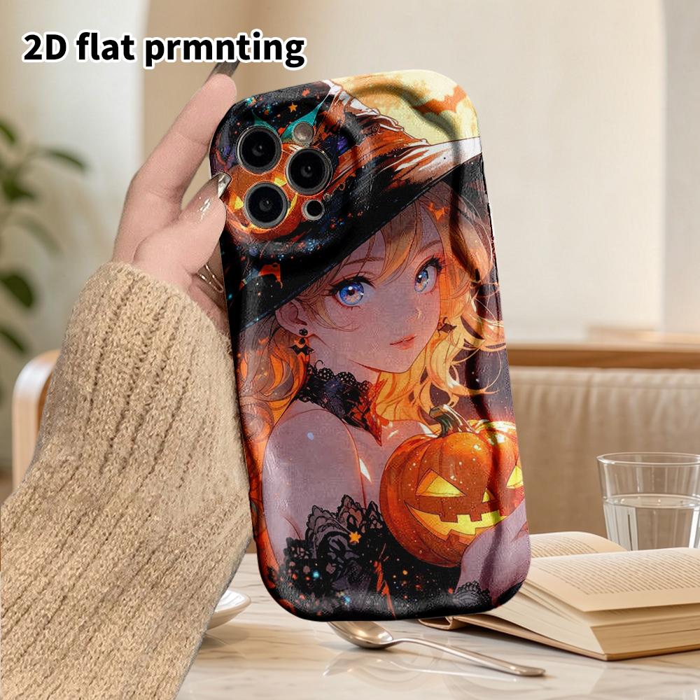 Phone Case: 2D flat design suitable for iPhone 18 17 16 15 14 13 Pro film protective case, couple style, magical girl, Christmas and Halloween gifts