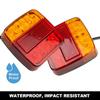 2Pcs 12V 26LED Truck Rear Taillight Turn Signal Indicator Tail Light Car Number Plate Light Rear Reverse Brake Stop Lamp Trailer Caravan