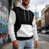 Мужская толстовка с капюшоном Colorblock с карманами для повседневного спортивного комфорта