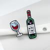 Брошь Стильная Прочная Форма Винной Бутылки Значок для Джинсовой Куртки Украшение для Шарфа Сумки Свитера