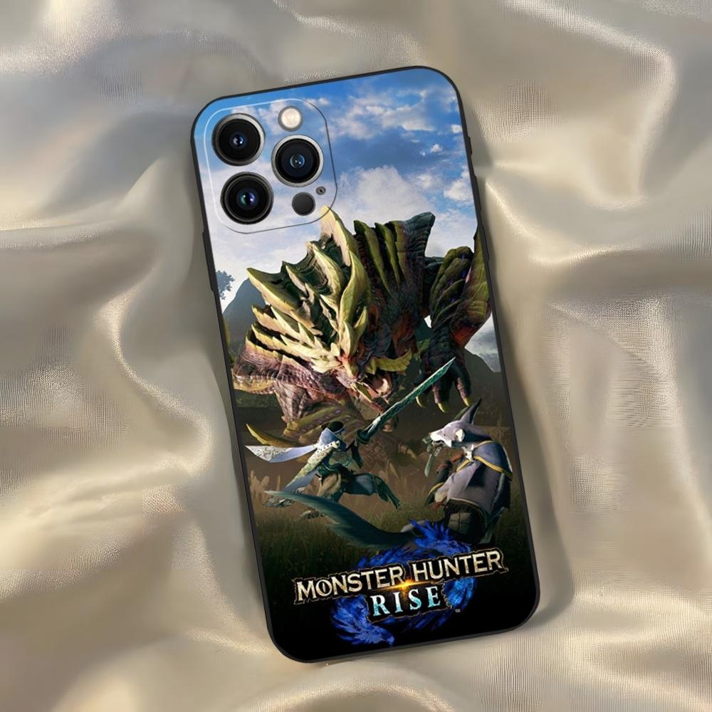 Чехол для телефона Monster Hunter World для iPhone 16 15 14 13 12 11 Pro Max Xr X Xs Mini 8 Plus SE 2022 Черный Мягкий Силиконовый Чехол