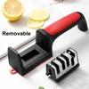 3/4-Stage Knife Sharpener Stainless Scissors Sharper Multifunctional 4in1 Type Kitchen Quick Sharpening Tool with Plastic Handle