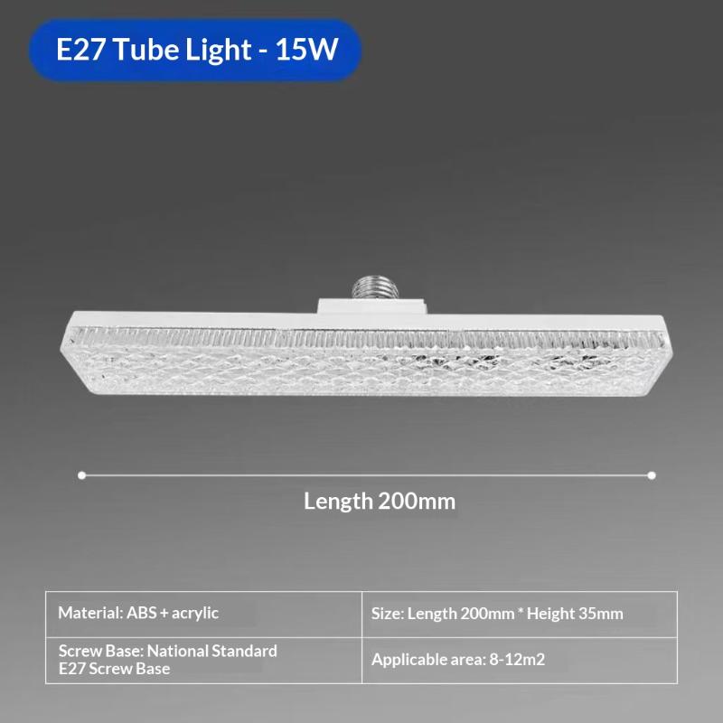 E27 Улучшенная Хрустальная Светодиодная Лампа для Защиты Глаз Плоская Низкая Высокопотолочная для Кабинета Крыльца Внутреннего Наружного Освещения