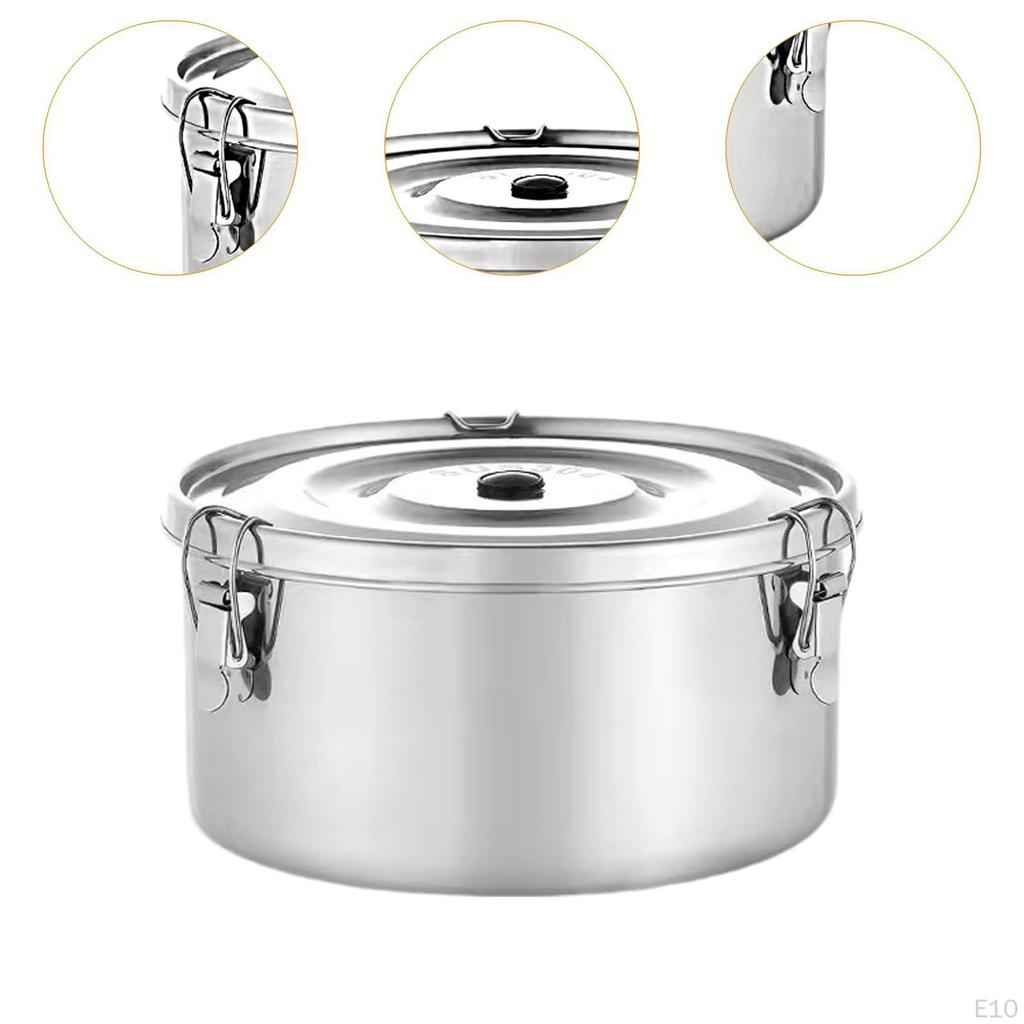 Fruit Lunch Box Food Storage Container Sturdy Space Saving Outdoor Picnic Round Bowl for Kids