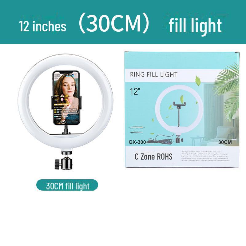 Портативная кольцевая лампа для селфи с кронштейном для создания красивых фотографий и прямых трансляций