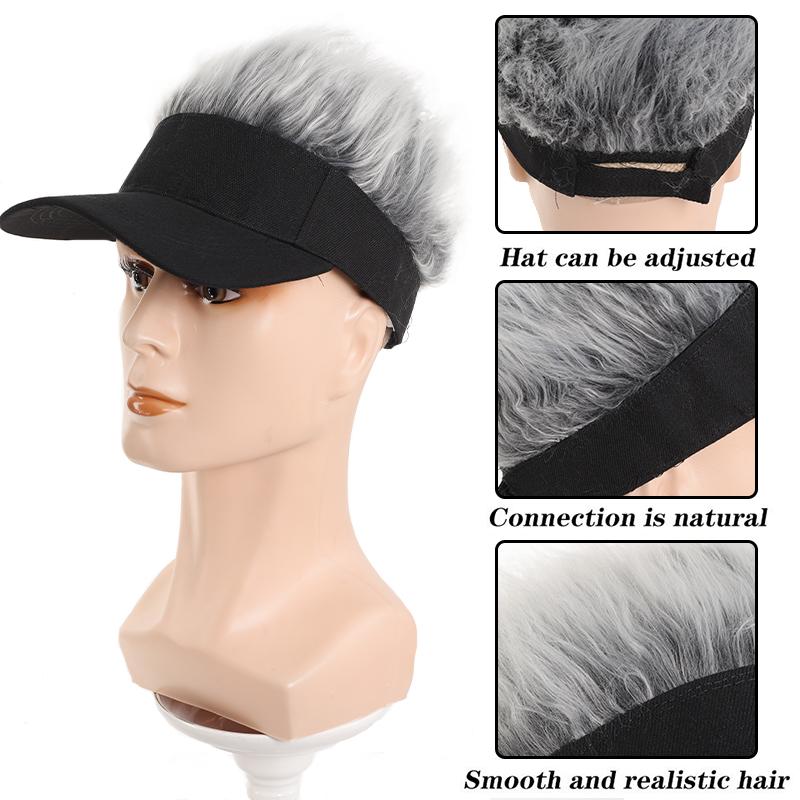 Fashionable Curly Hair Hip-hop Baseball Cap Wig Synthetic Fiber Wig Integrated with Sunshade and Fashionable Wig Accessories