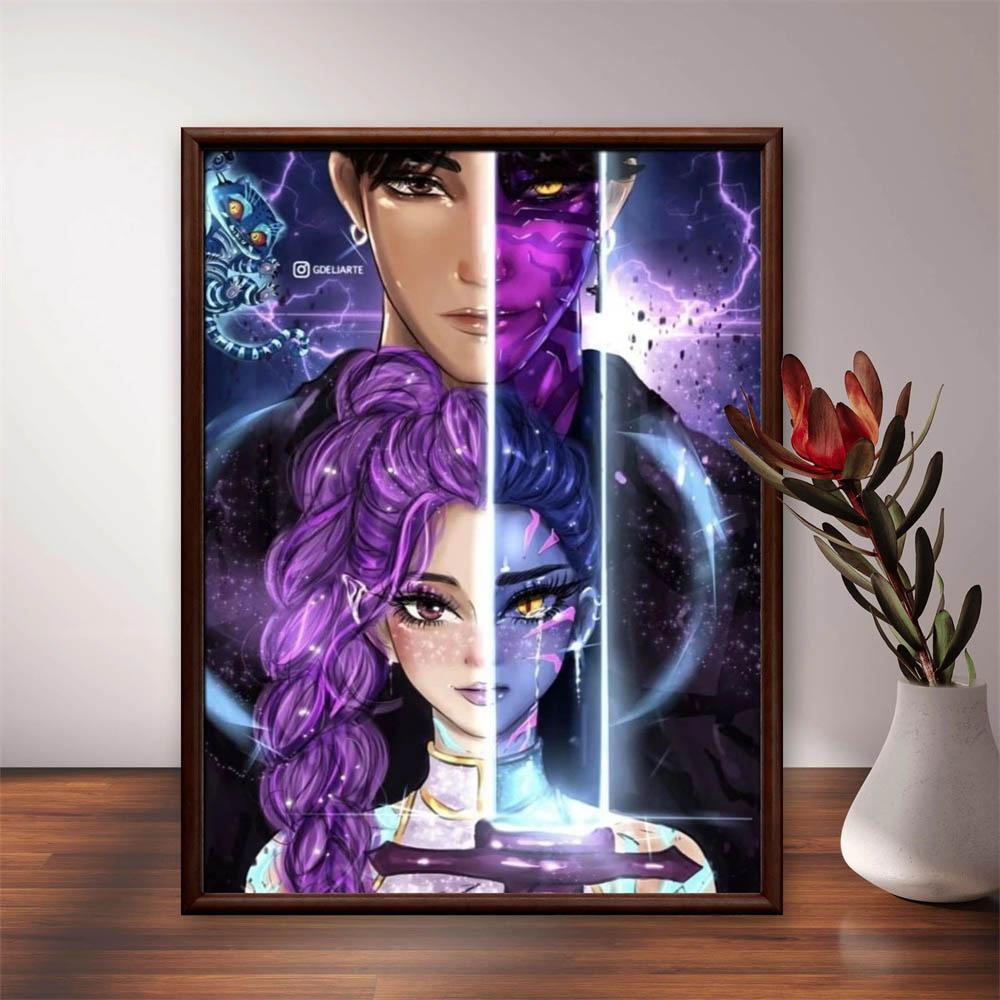 Новый Поп-Фильм KPop Охотники на Демонов 5D DIY Полная Круглая Алмазная Мозаика Домашняя Гостиная Спальня Эстетичная Барная Декорация Подарок
