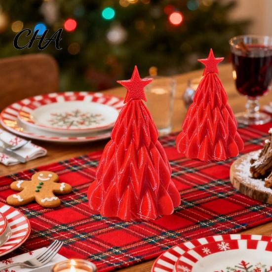 Outdoor Xmas Party Decor Christmas Tree Lamp, Light Up Mini Night Light, Festive Atmosphere Battery Operated Holiday Tabletop Decoration for