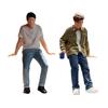 Тонкая работа 1/64 Смоляная фигурка персонажа Миниатюрная фигурка сидящего человека Идеально для творческих диорам Построение сцен