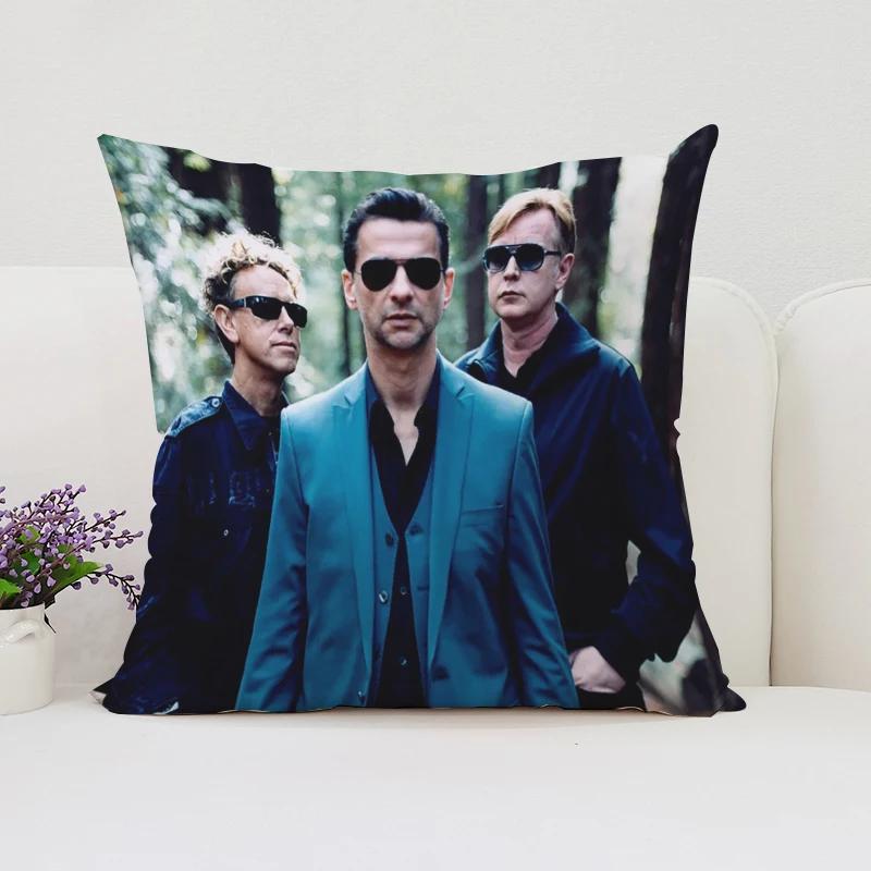 Reversible Printed Pillow Cover DDepeche MMode Fan Gift Home Sofa Decorative Cushion Cover Chair Lumbar Cushion x