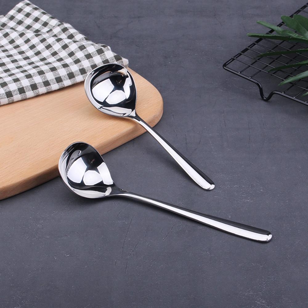 Creative Kitchen Tool Stainless Steel Thicken Cooking Dinner Scoop Soup Ladle Tableware Soup Spoon
