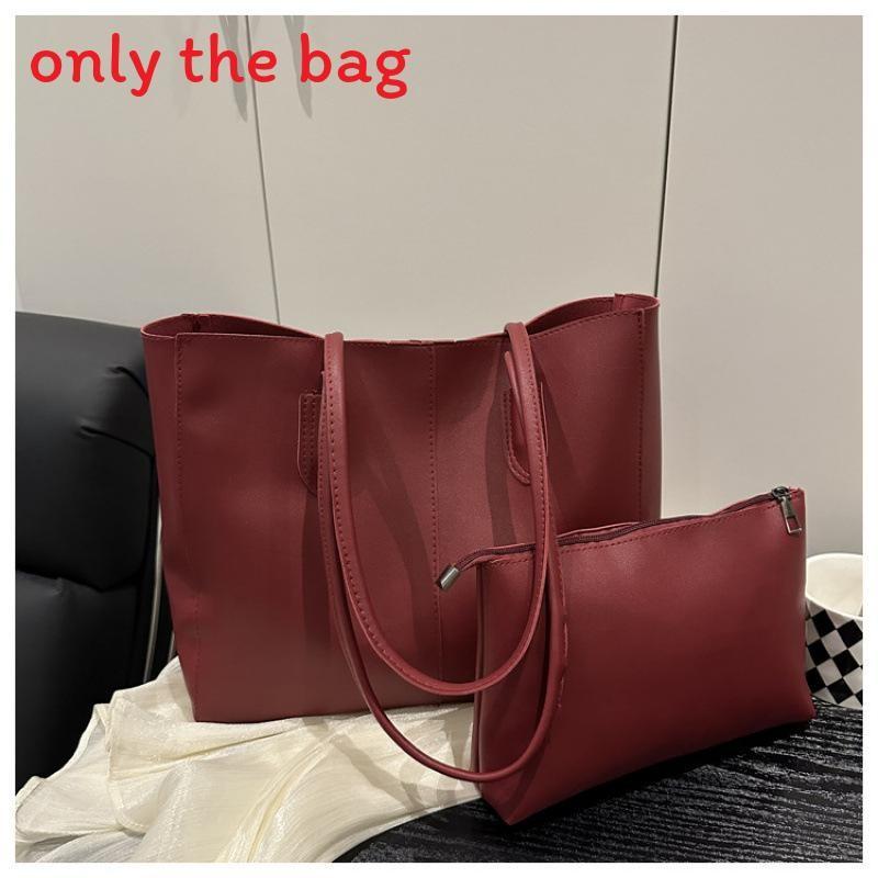 Fashionable Street Style Pu Shoulder Tote Bag With Inner Pocket And Soft Structure