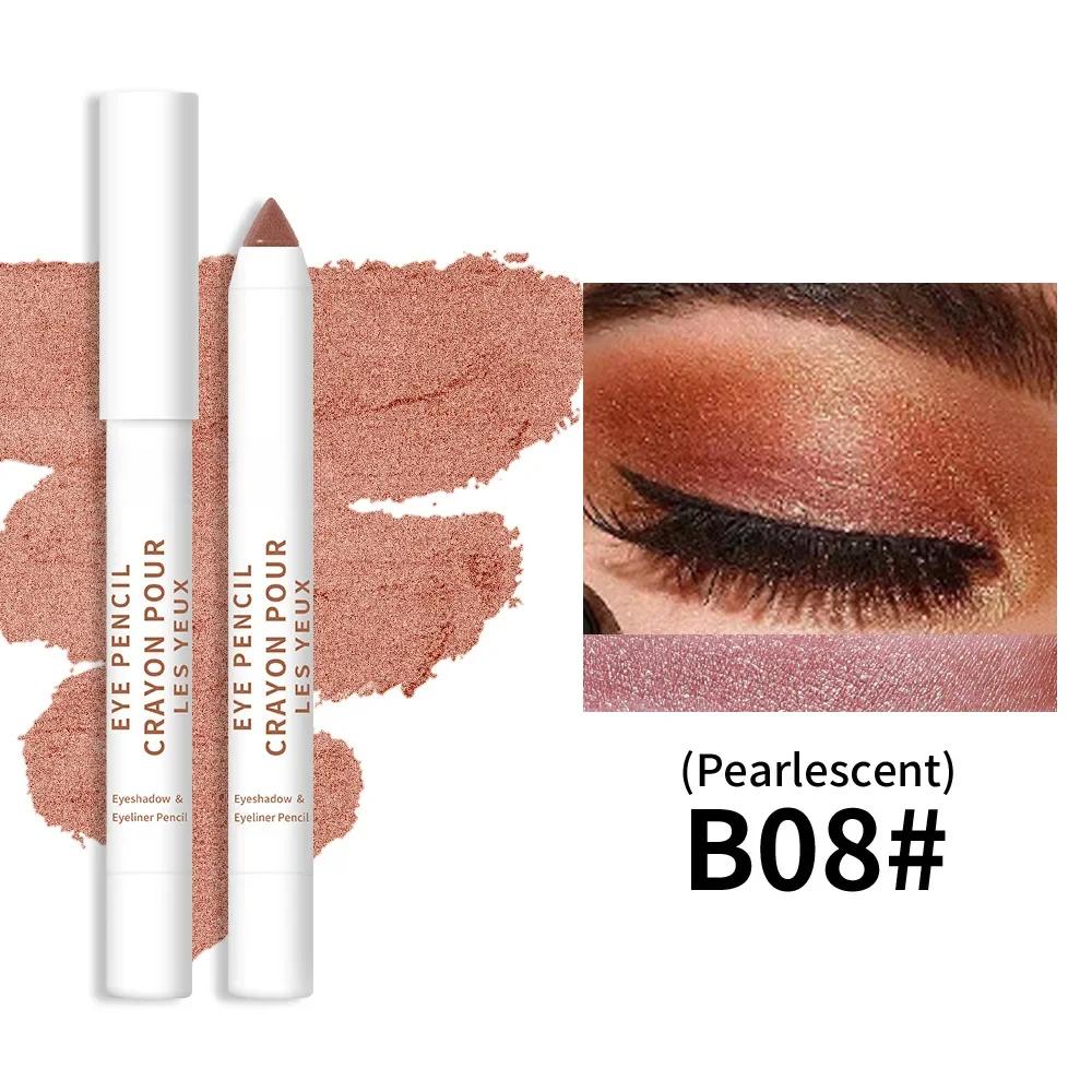 20-цветная цветная подводка для глаз с высокой пигментацией, перламутровый мерцающий металлик, дымчатая подводка для глаз в стиле панк, готика, стойкая