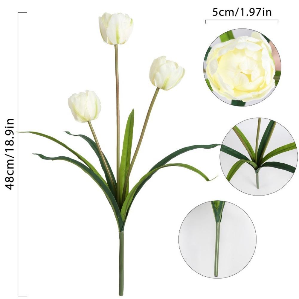 5 пучков настоящих тюльпанов Букет цветов 15 головок искусственных тюльпанов для свадебных композиций Центральные украшения для дома