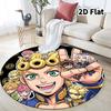 Jojos Bizarre Adventure Round Area Rug Carpet Rug For Living Room Bedroom Sofa Playroom Decor Nonslip Floor Mat