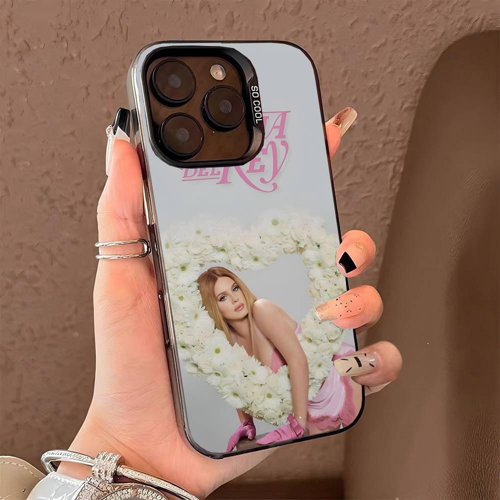 Чехол для телефона певицы Л-ланы-дель-рей для iPhone 17 17Air 16 15 14 13 12 11 Pro Max Plus Цветной Серебристый