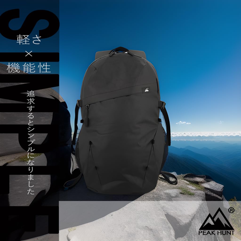 Рюкзак 30л легкий походный поход черный путешествия предотвращение стихийных бедствий PEAKHUNT (X-PAC) Мужские женские