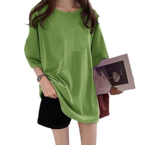 Свободные футболки, повседневные женские летние топы с коротким рукавом больших размеров, футболки с круглым вырезом