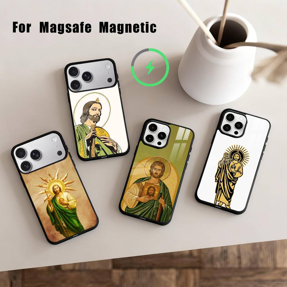 S-San-N J-Judas T-Tadeo-O ART Phone Case For iPhone 17,16,15,14,13,12,Plus,Pro,Max for Magsafe Magnetic Wireless Charging