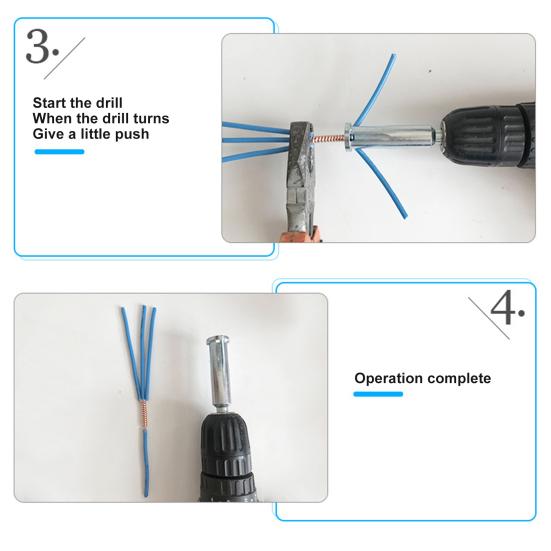 Universal Wire Twisting Tool Cable Wire Stripper High Hardness Rustproof Compact Size Portable Cable Twister Wire Stripping Tool