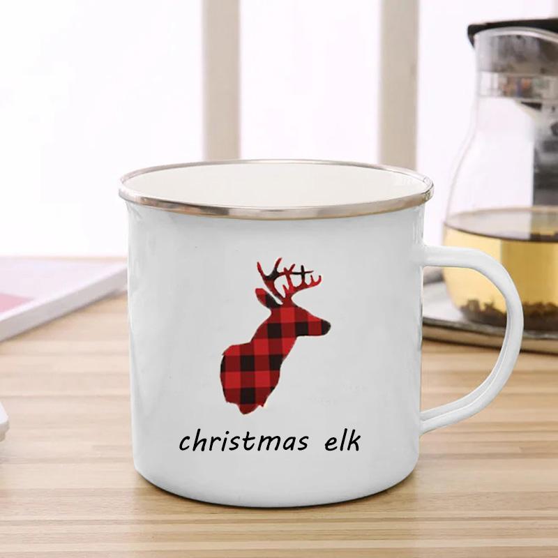 Christmas Print Enamel Mug Creative Coffee Cup Cupshe Drinkware Unusual Tea Cup Mugs Coffee Cups Personalized Gift Beer Travel
