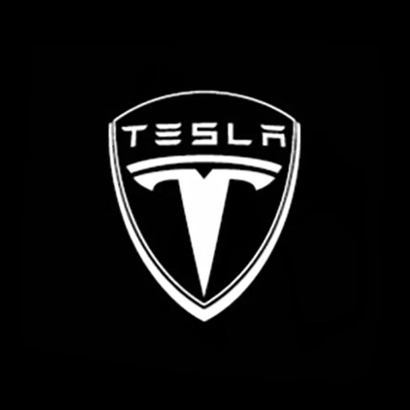 2/4pcs Car Door LED Logo Projector lights HD Welcome Light 3D Laser Ghost Shadow Light for Tesla Model Y 3 S X car Accessory