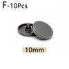 10pcs Shank Sewing Buttons Windbreaker Coat Shirt Button Metal Buttons Round Flat Shape