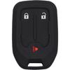 2pcs 3 Buttons Black Silicone Rubber Remote Smart Key Fob Case Cover Skin Protector Holder Jacket Compatible with GMC Acadia Terrain 2018
