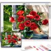 5D DIY Flowers and Potted Plants Cross Stitch Rhinestones Diamond Drawing Embroidery Mosaic Home Decor