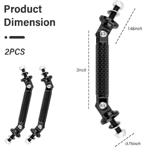 2PCS Bumper Quick Release Fasteners,Carbon Fiber Adjustable Quick Release Bumper Clips,Universal Bumper Holder Automotive Exterior Accessories for