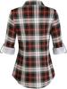 Женский приталенный топ в ретро-клетку с длинным рукавом, Осень/Зима 2026