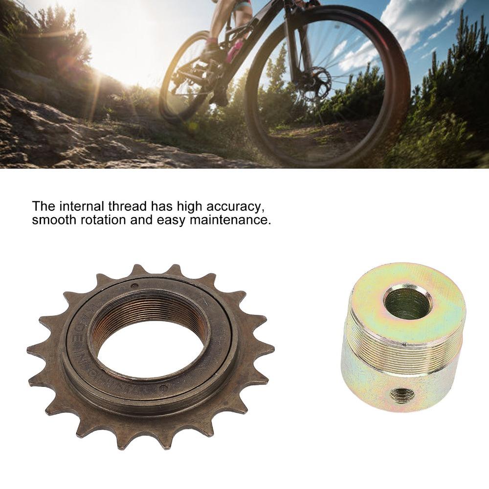 18T Bicycle Freewheel Steel Threaded Bike Freewheel Single Speed Freewheel for Mountain Bikes